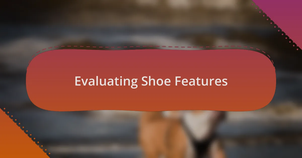 Evaluating Shoe Features
